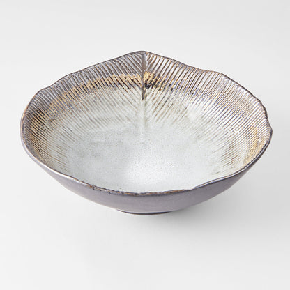 Bowl Irregular 22cm Akane Grey Glaze V637-C0695
