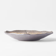 Plate Leaf Shape 16cm Akane Grey Glaze V637-C0697