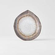 Plate Leaf Shape 16cm Akane Grey Glaze V637-C0697