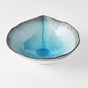 Bowl Leaf Shape 24cm Sky Blue Glaze V637-C0698