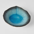 Plate Leaf Shape 16cm Sky Blue Glaze V637-C0702