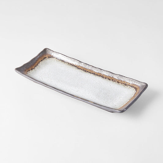 Plate Rectangular 29x12cm Akane Grey V637-C0706