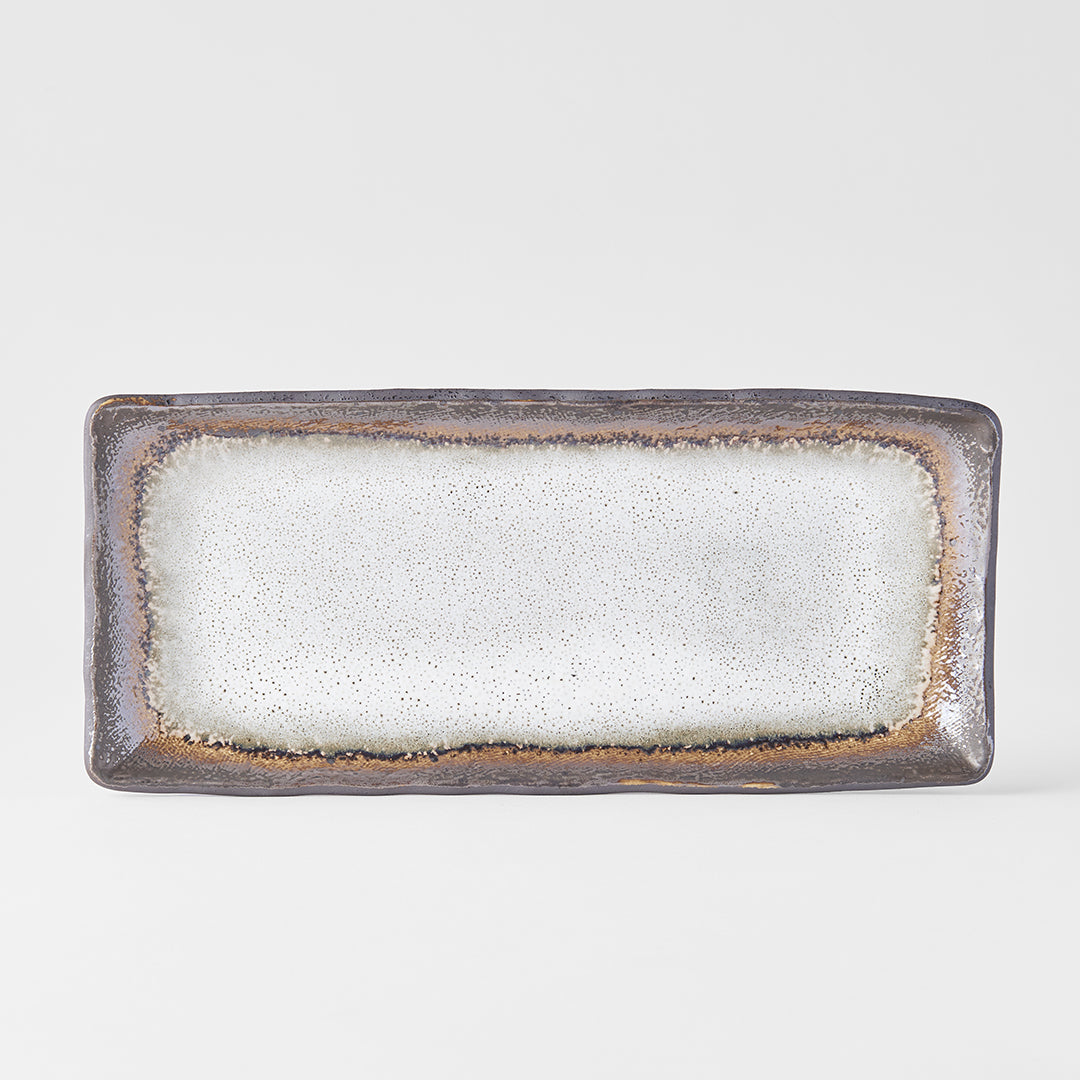 Plate Rectangular 29x12cm Akane Grey V637-C0706