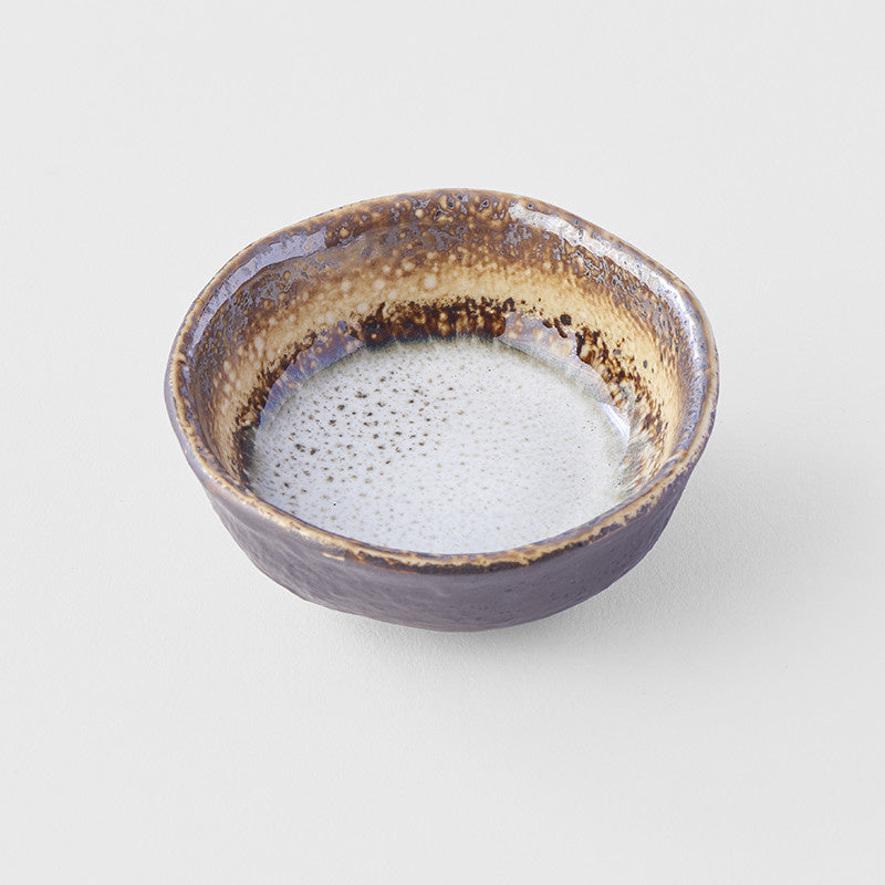 Sauce Dish 8cm Akane Grey Glaze V637-C0707