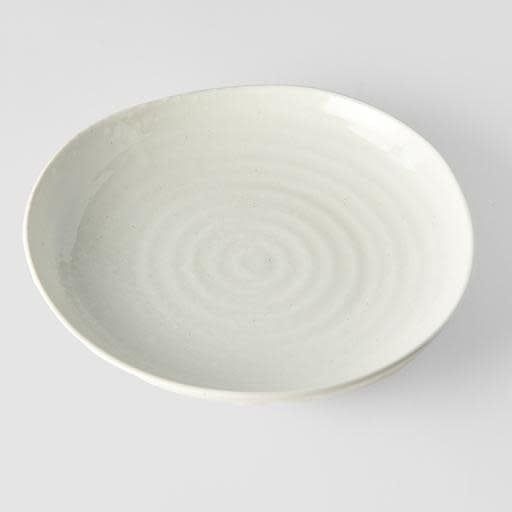 Dinner Plate Organic Shape 23cm Kanso Soft White Glaze V637-C0747