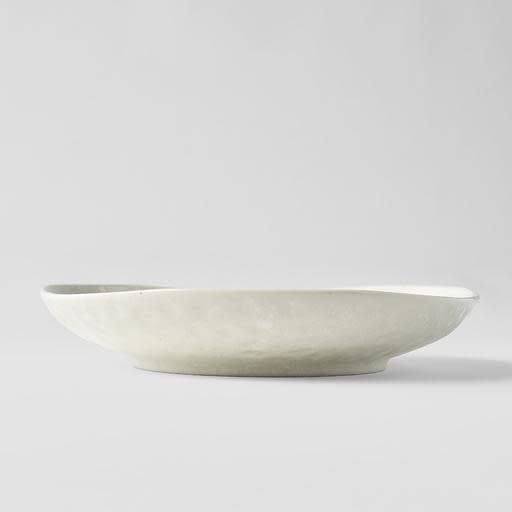 Dinner Plate Organic Shape 23cm Kanso Soft White Glaze V637-C0747