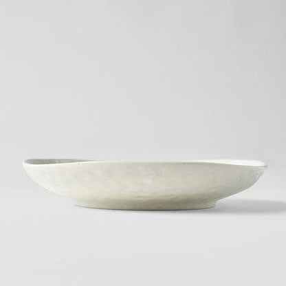 Dinner Plate Organic Shape 23cm Kanso Soft White Glaze V637-C0747