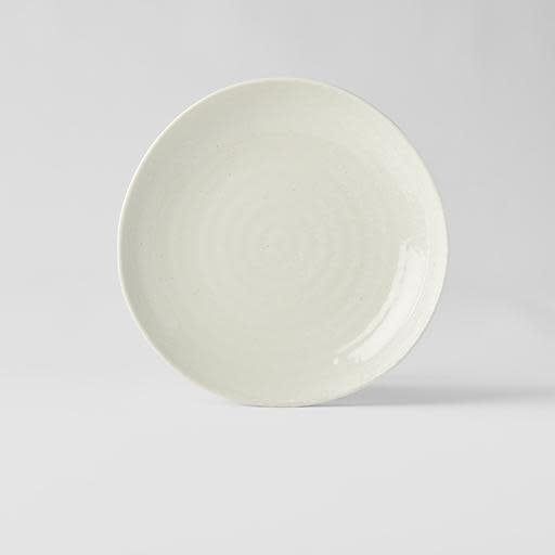 Dinner Plate Organic Shape 23cm Kanso Soft White Glaze V637-C0747