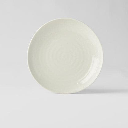 Dinner Plate Organic Shape 23cm Kanso Soft White Glaze V637-C0747