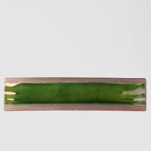 Platter Rectangular 52cm Earth Bright Green Glaze V637-C0752