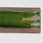 Platter Rectangular 52cm Earth Bright Green Glaze V637-C0752
