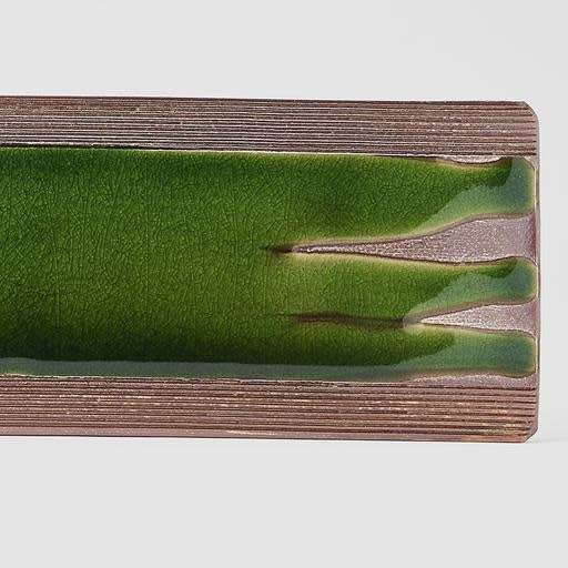 Platter Rectangular 52cm Earth Bright Green Glaze V637-C0752