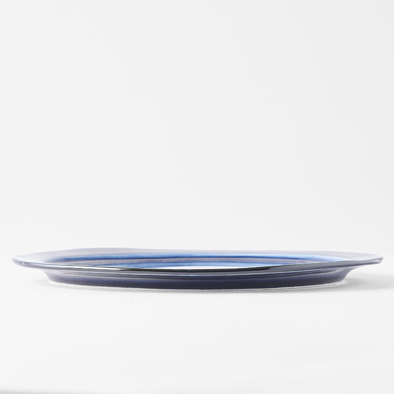 Plate Organic Flat 25.5cm Sapphire Blue Glaze V637-C0762