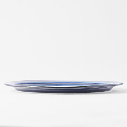 Plate Organic Flat 25.5cm Sapphire Blue Glaze V637-C0762