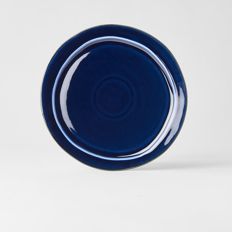 Plate Organic Flat 25.5cm Sapphire Blue Glaze V637-C0762