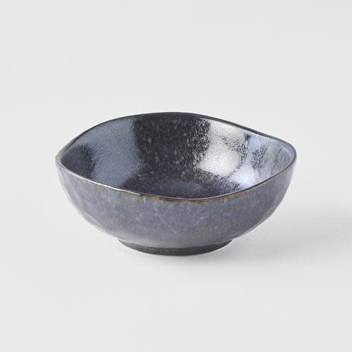 Sauce Dish Organic 11cm Kanso Matte Black Glaze V637-C0775