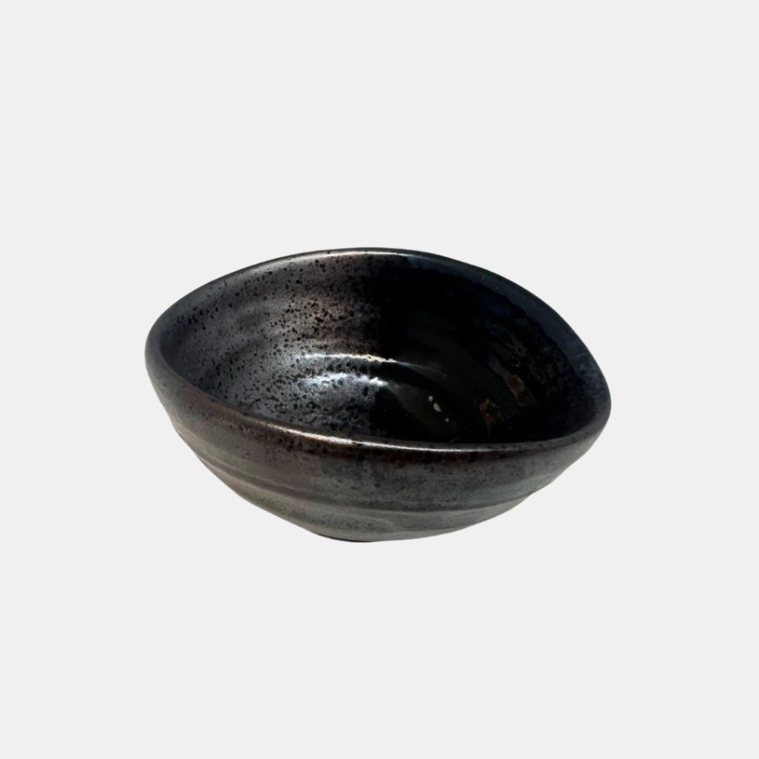 Bowl Small 10cm Metallic Black Glaze V637-C0855