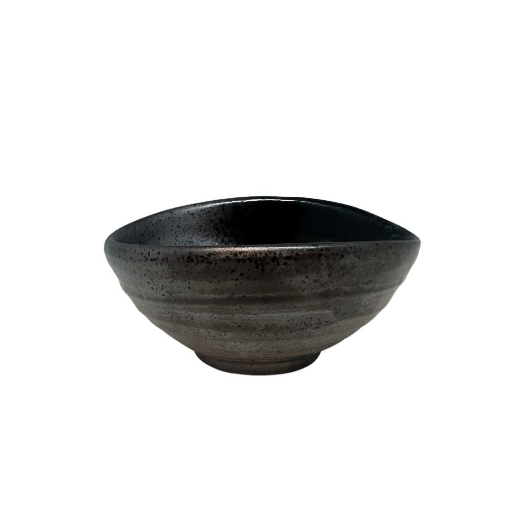Bowl Small 10cm Metallic Black Glaze V637-C0855