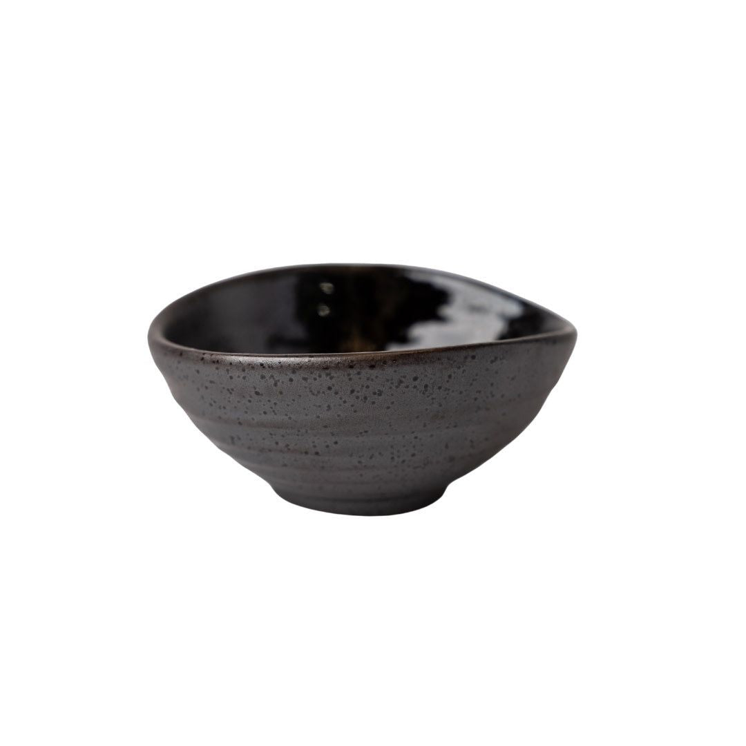 Bowl Small 10cm Metallic Black Glaze V637-C0855