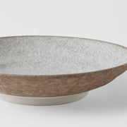 Pasta Bowl Flat 23cm Crazed Grey Glaze V637-C0858