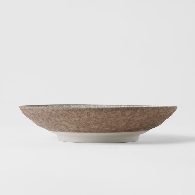 Pasta Bowl Flat 23cm Crazed Grey Glaze V637-C0858