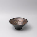 Bowl V shape 19cm Bronze Converging Line Glaze V637-C0871