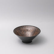 Bowl V shape 19cm Bronze Converging Line Glaze V637-C0871