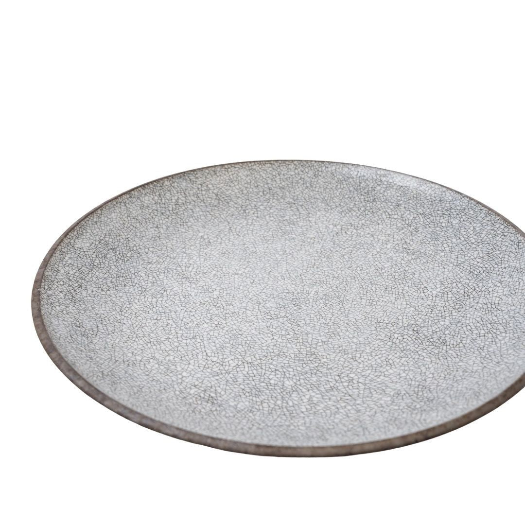 Dinner Plate 29cm Crazed Grey Glaze V637-C0875