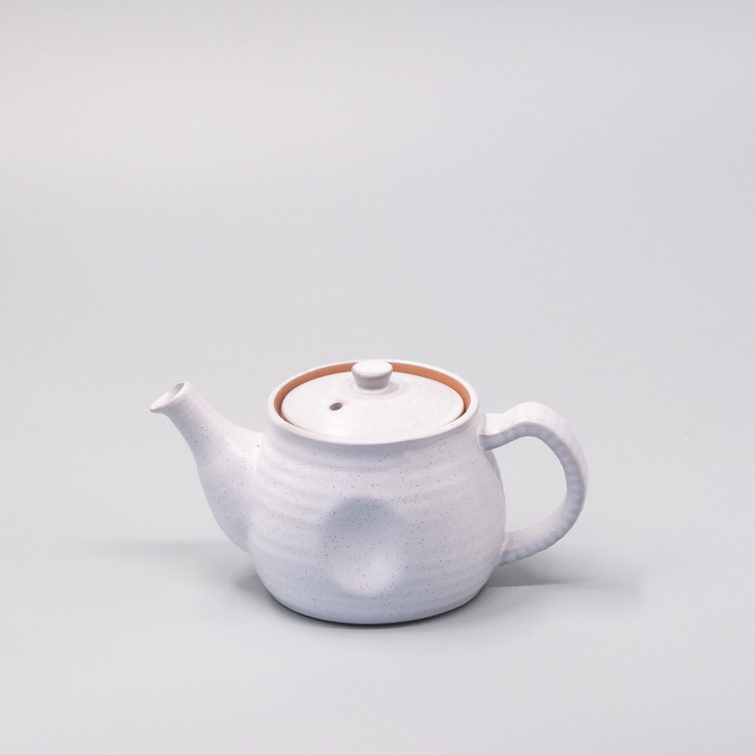 Teapot 300ml Speckled White Glaze V637-C0881