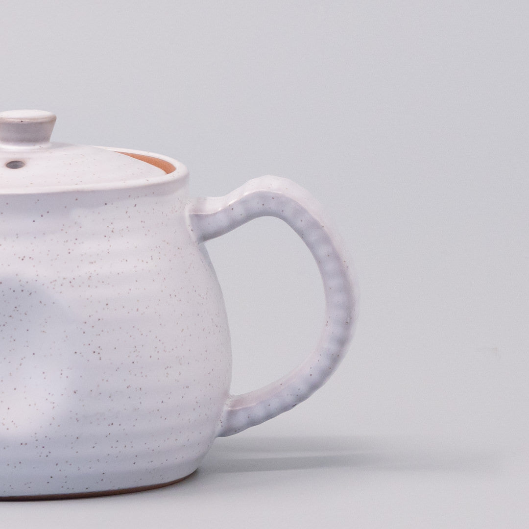 Teapot 300ml Speckled White Glaze V637-C0881