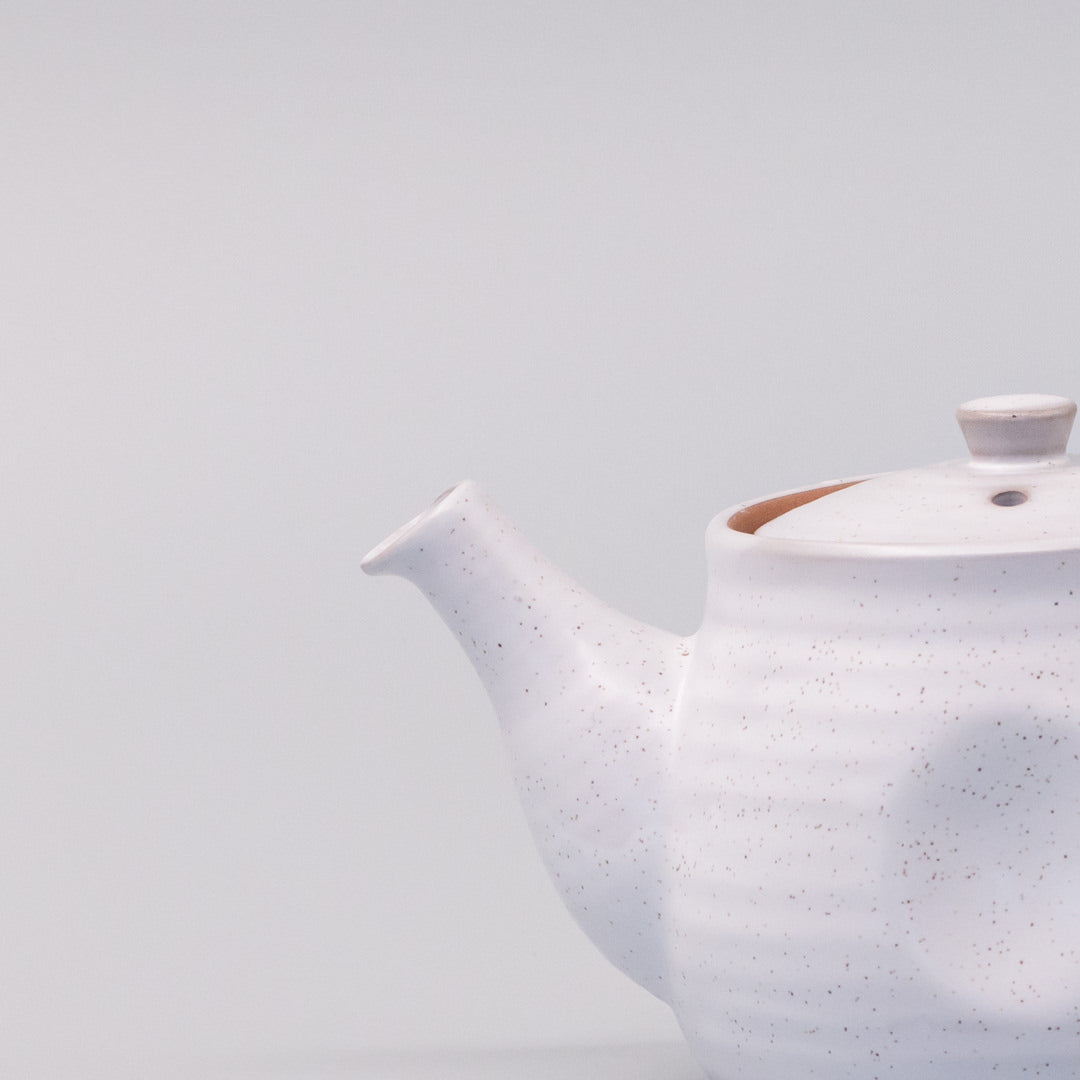 Teapot 300ml Speckled White Glaze V637-C0881