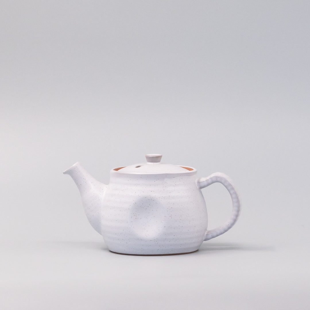 Teapot 300ml Speckled White Glaze V637-C0881
