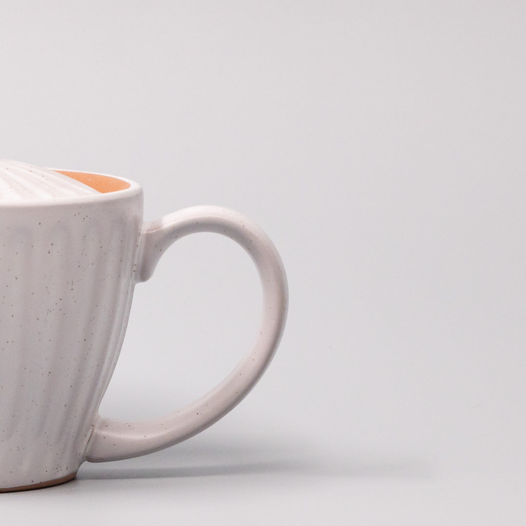 Teapot 480ml Speckled White Ridge Glaze V637-C0883