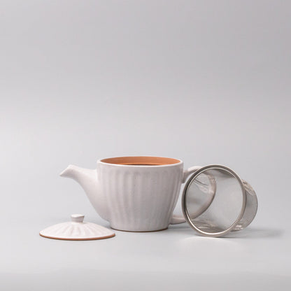 Teapot 480ml Speckled White Ridge Glaze V637-C0883