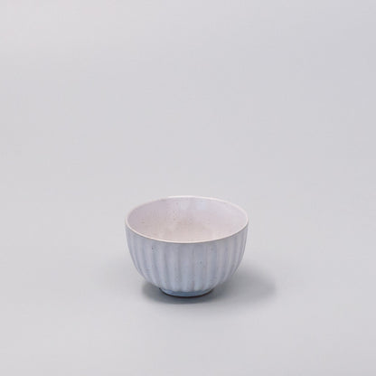 Tea Cup Ridged 150ml Speckled White V637-C0885