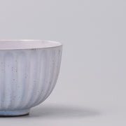 Tea Cup Ridged 150ml Speckled White V637-C0885