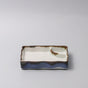 Sushi Plate Inbuilt Sauce Dish 15cm Tenmokku Edge Design V637-C0937