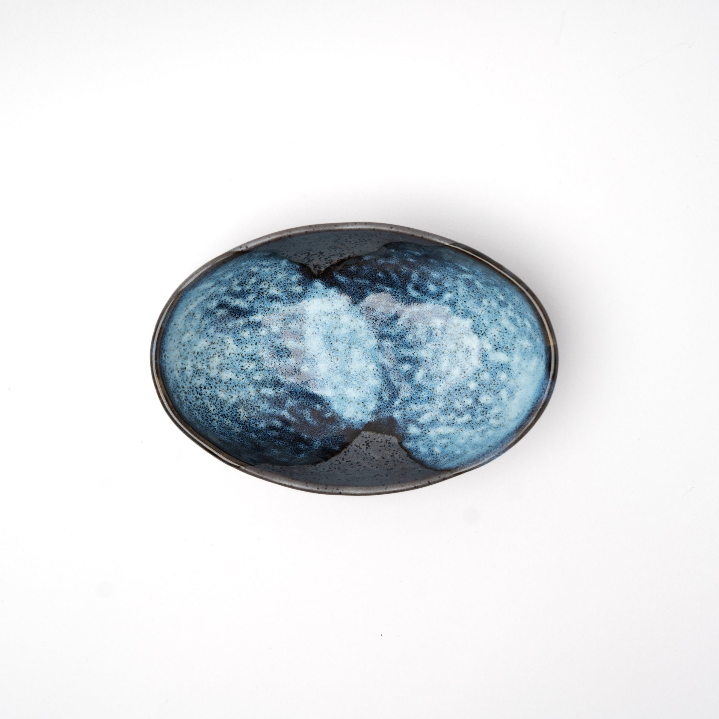 Organic Bowl Oval 16cm Storm Glaze V637-C0939
