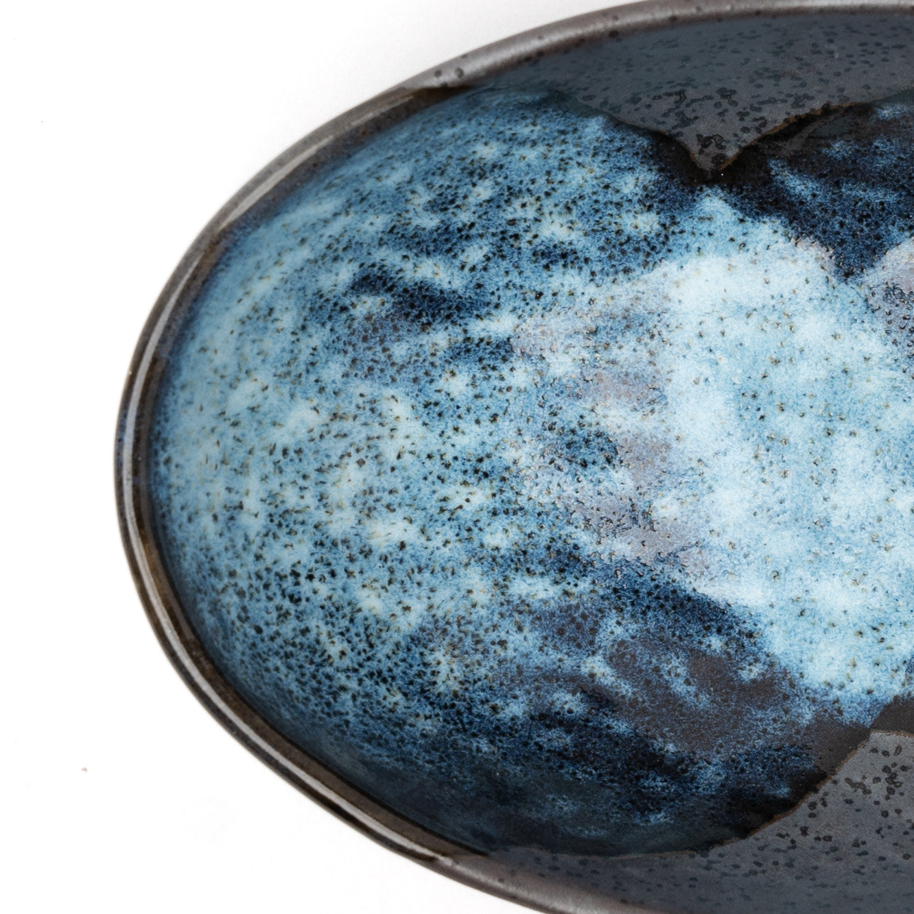 Organic Bowl Oval 16cm Storm Glaze V637-C0939