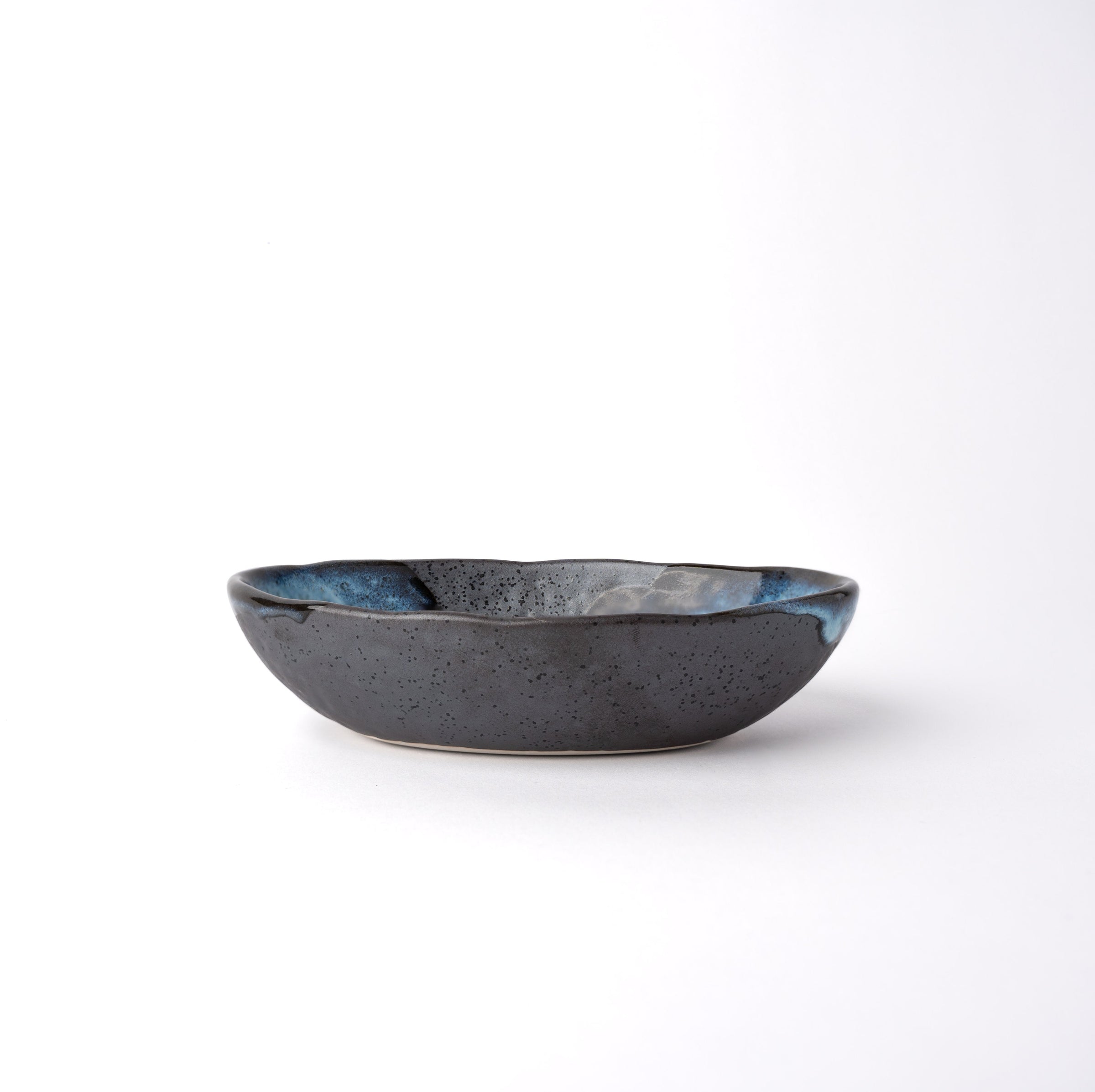 Organic Bowl Oval 16cm Storm Glaze V637-C0939