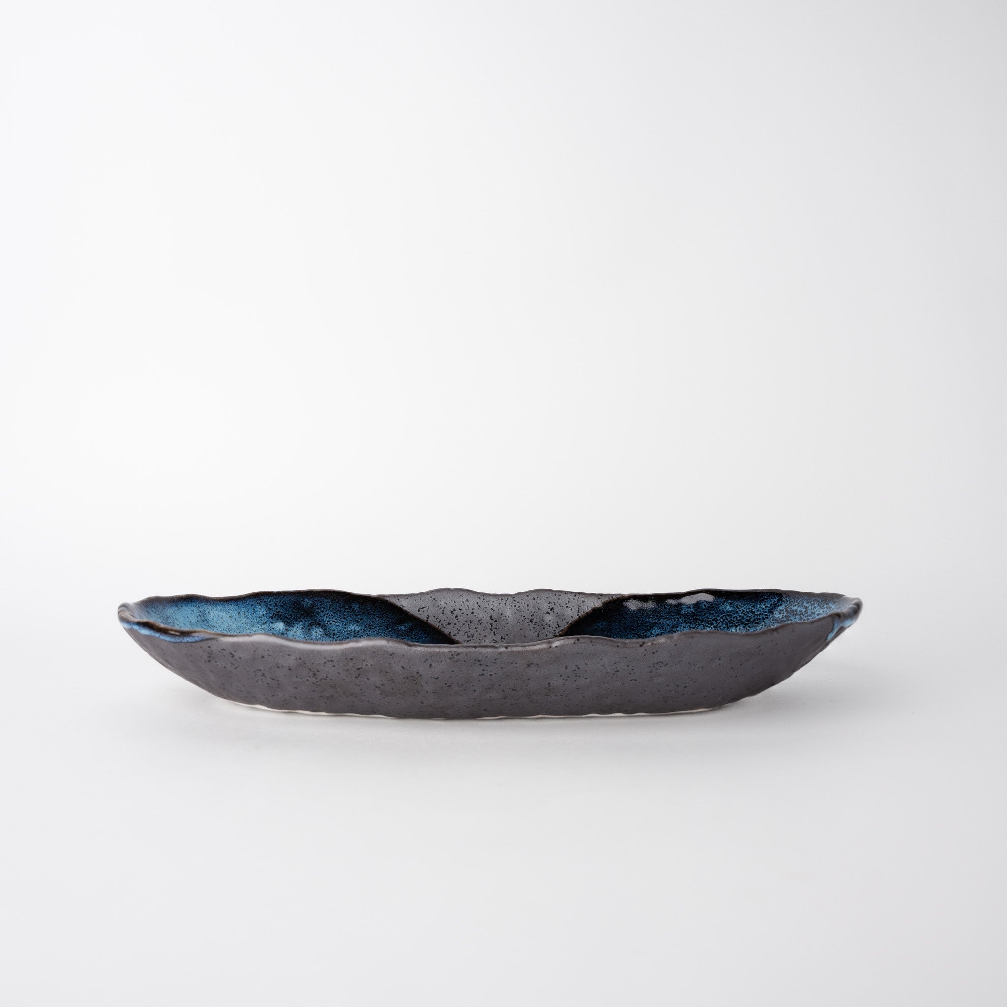 Organic Platter Oval 32cm Storm Glaze V637-C0940