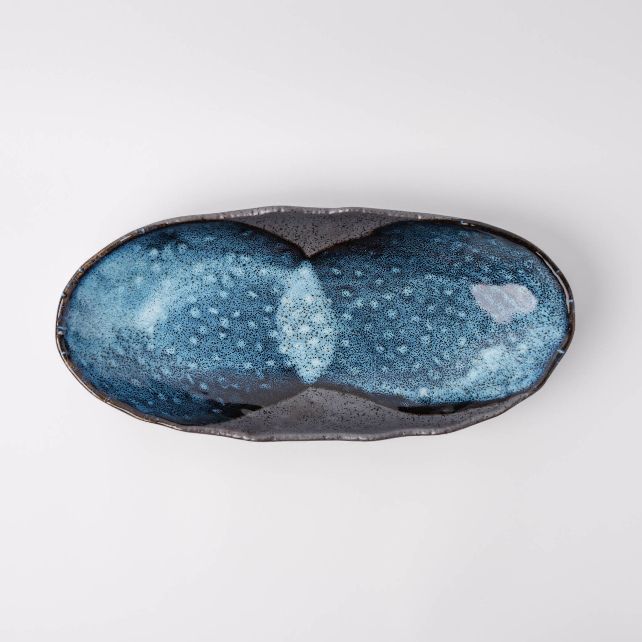 Organic Platter Oval 32cm Storm Glaze V637-C0940
