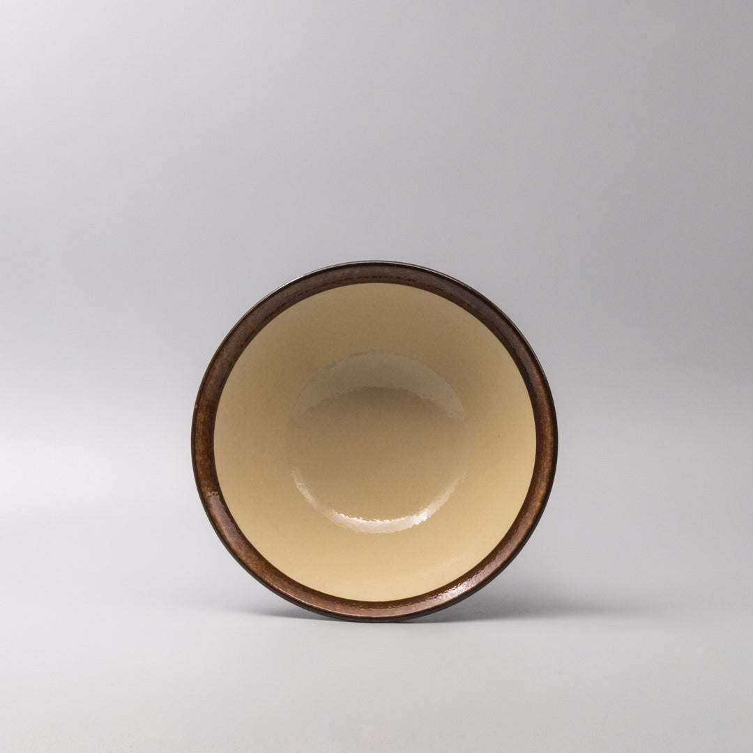 Udon Bowl 22cm Toffee Mon Glaze V637-C0961