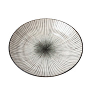 Pasta Bowl Flat 23cm Black Converging Line Glaze V637-C0969