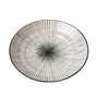 Pasta Bowl Flat 23cm Black Converging Line Glaze V637-C0969
