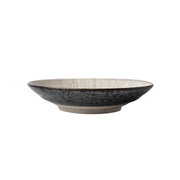 Pasta Bowl Flat 23cm Black Converging Line Glaze V637-C0969