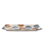 Sashimi Plate 27cm Brush Blue Spot Glaze V637-C0995E