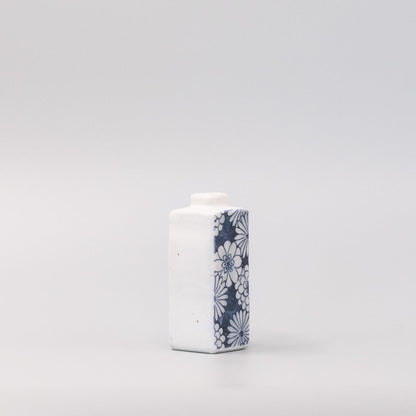 Vase Oblong White Posy V637-C0996B