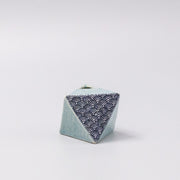 Vase Turquoise Wave 4.5H Triangular V637-C0997C