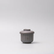 Cup Chawanmushi 170ml Matt Black Stripe Glaze V637-C1052